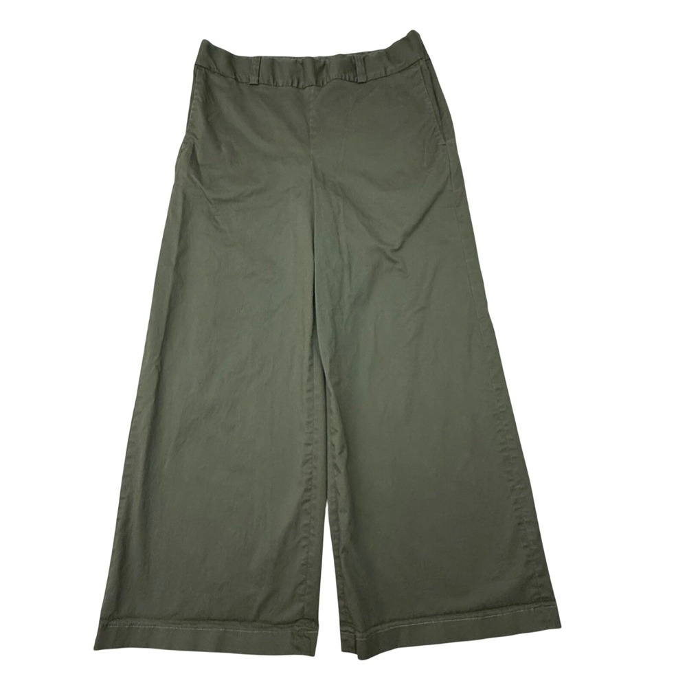 RedThread Womens Olive Green Wide Leg Side Zip Pants Custom Made Size L
